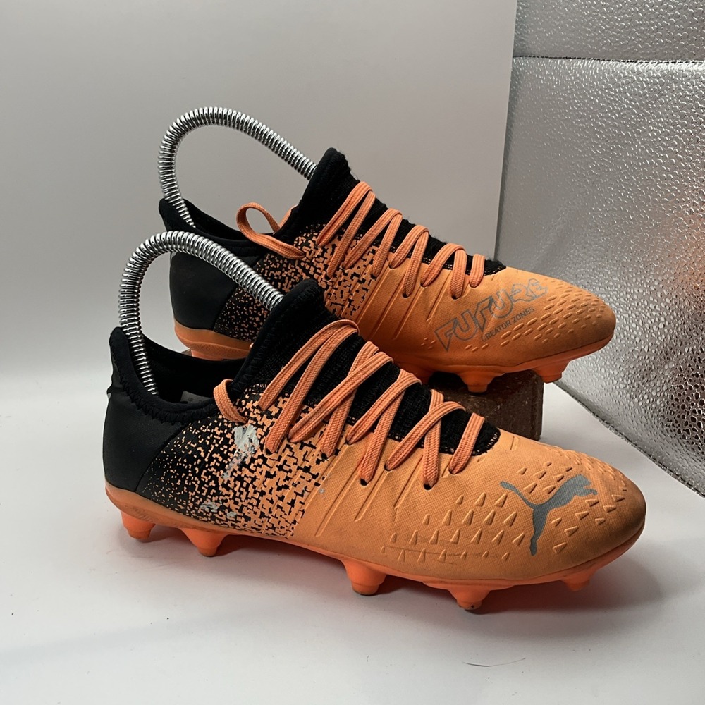 Puma Future 3c Black Orange Athletic Running Soccer Cleats